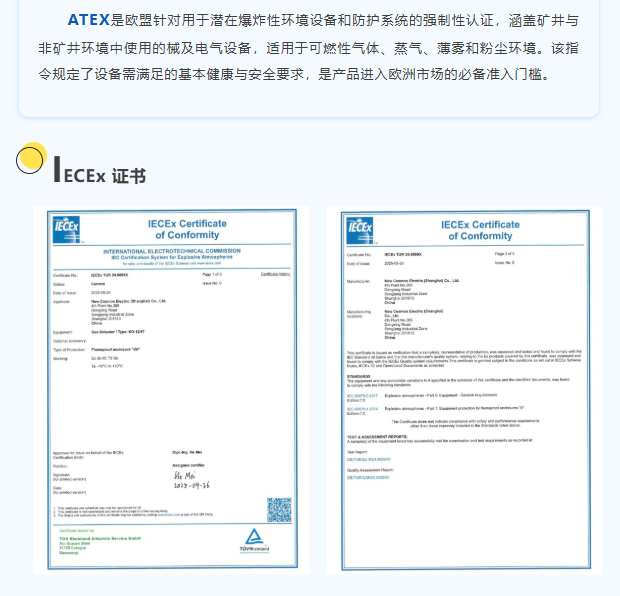 COSMOS锂电池行业检测产品荣获IECEx、ATEX双认证！(图4)